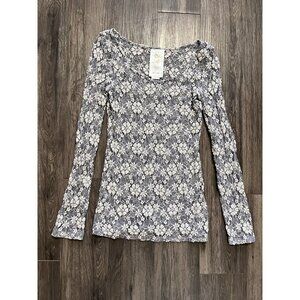 Women's‎ Anthropologie Paper Crane Sun Splendor Floral Lace Tunic Top Size Small